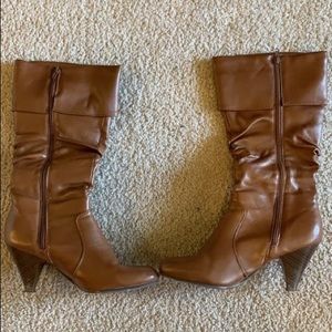 Brown heel boots size 9